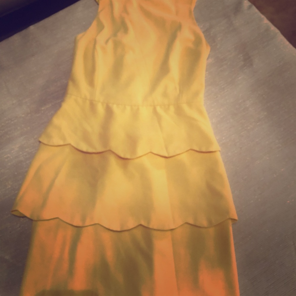 Never worn yellow scallop dress